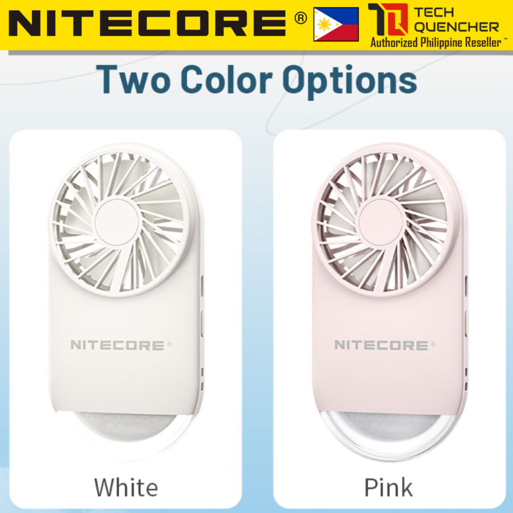 Nitecore NEF02 Multipurpose Pocket Fan - LED Light - 1200mAh USB-C Rechargeable Battery - 97 grams