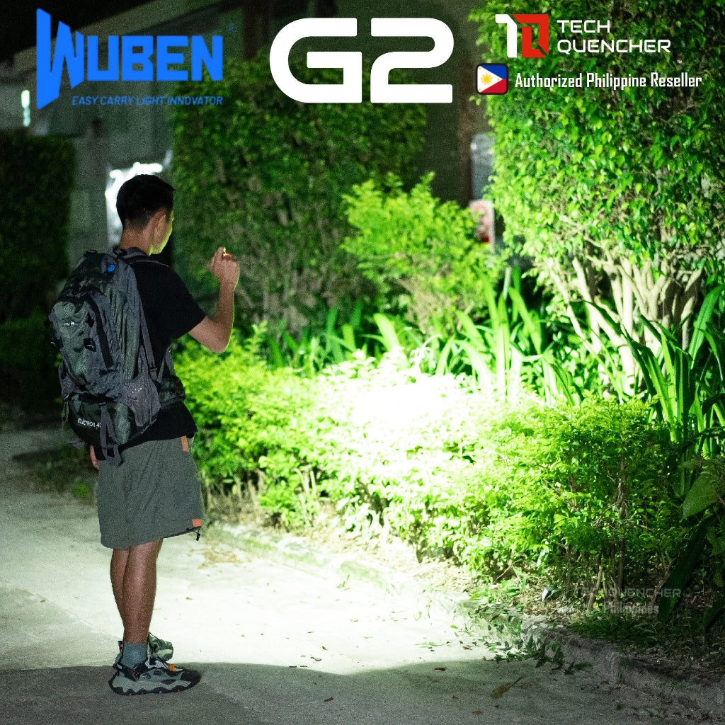 Wuben G2 Flashlight - 500 Lumens - Lightweight 28 grams - USB-C Rechargeable Battery - Magnetic Tail