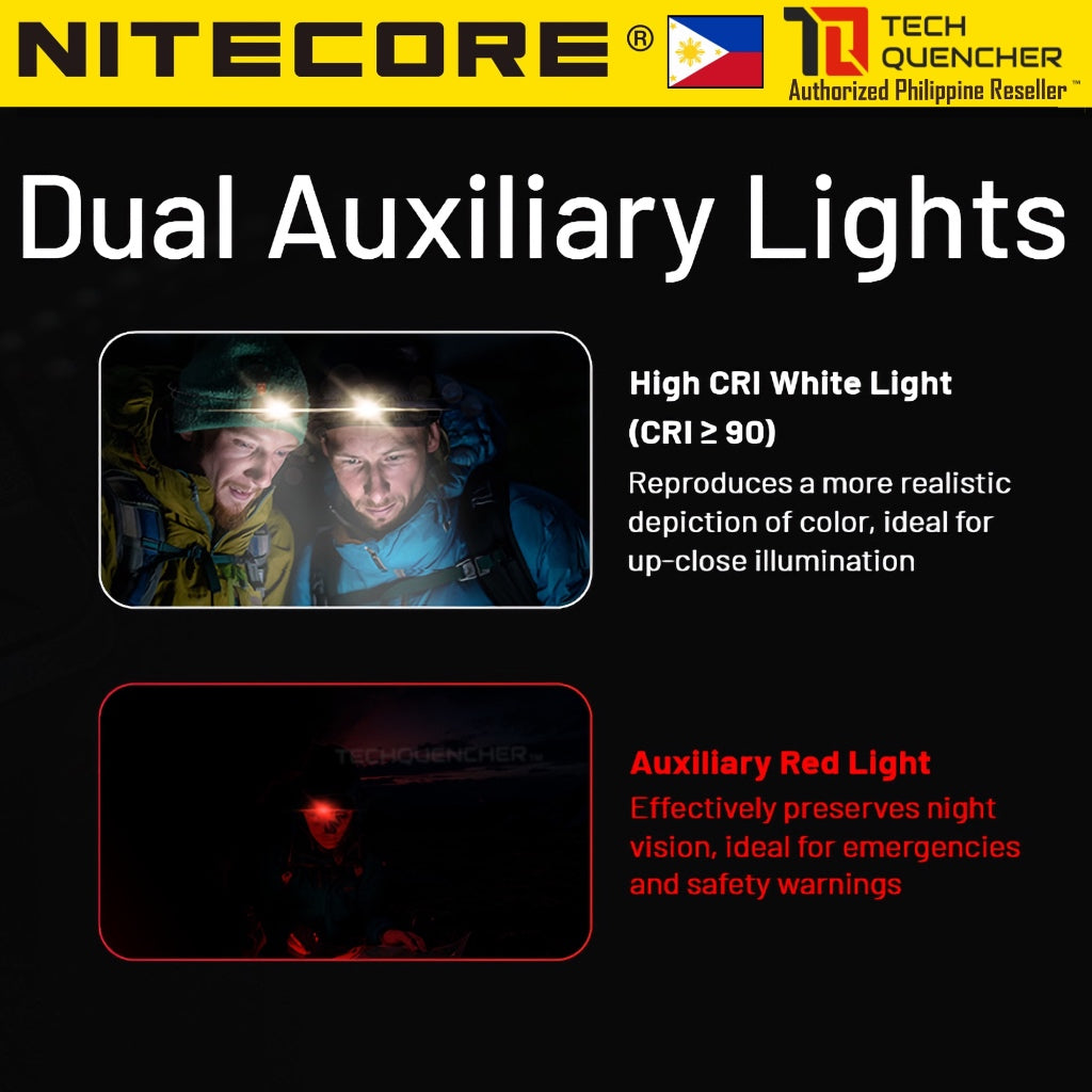 Nitecore NU20 Classic Headlamp 360 Lumens - USB-C Rechargeable 500mAh Battery - 38grams - IP66