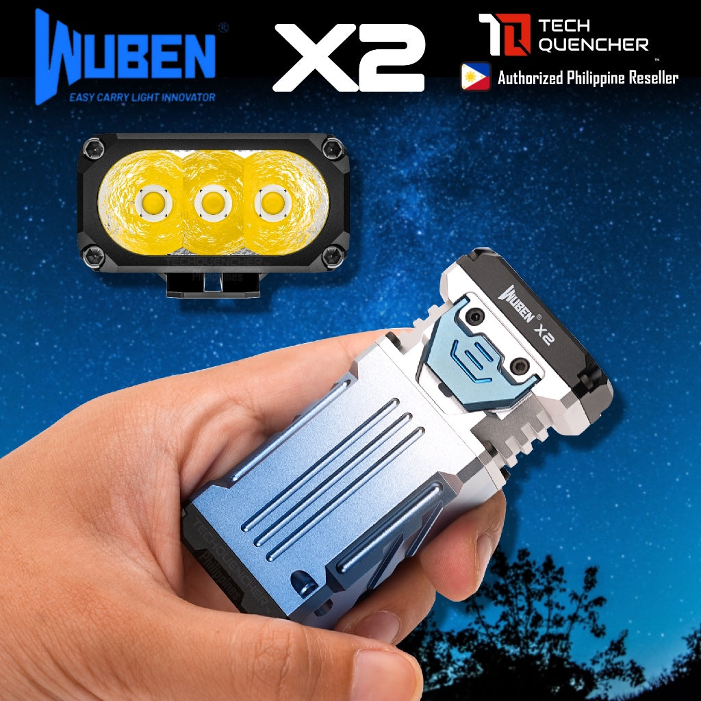 Wuben X2 Flashlight - 2500 Lumens -146 meters - USB-C Charging 2000 mAh Li-Ion Battery - IP68