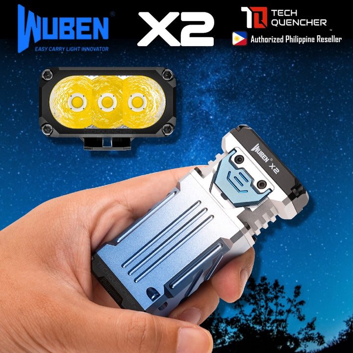 Wuben X2 Flashlight - 1800 Lumens -146 meters - USB-C Charging 2000 mAh Li-Ion Battery - IP68