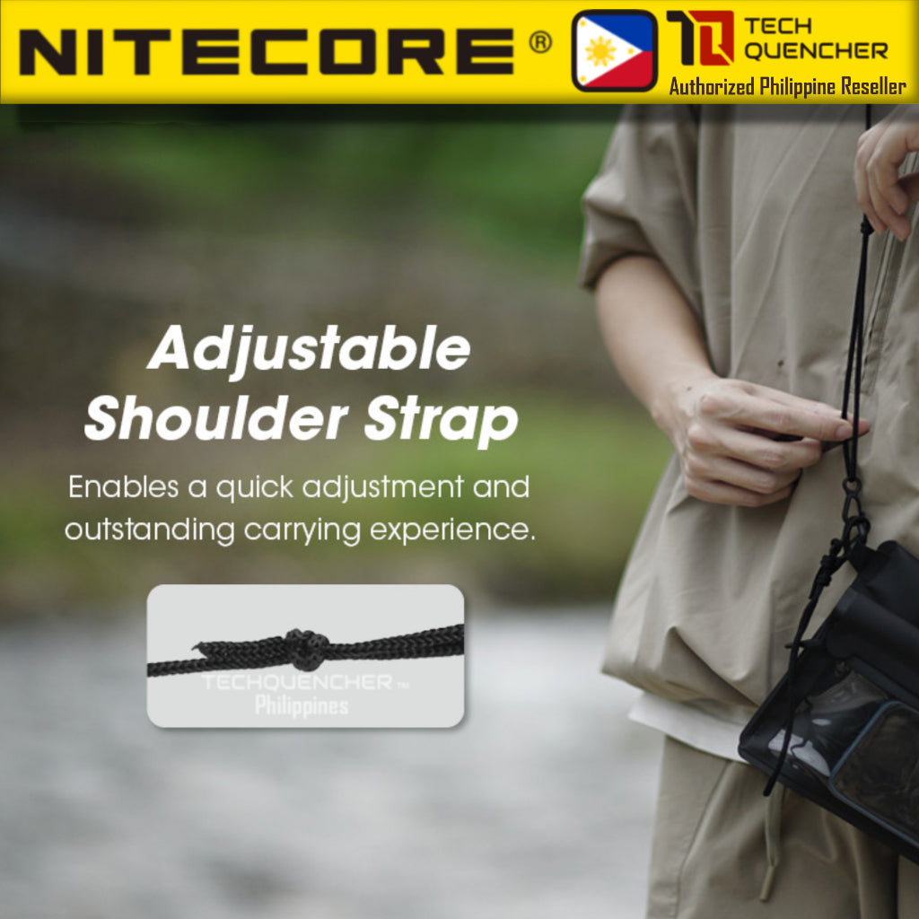 Nitecore SLB01 Outdoor Sling Bag - 1L - Triple Seal Waterproof - Clear Window - Water Resist Zipper