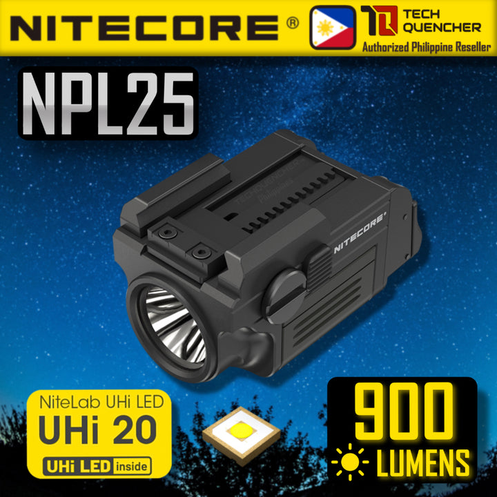 Nitecore NPL25 Flashlight 900 Lumens 500mAh Magnetic Charging Removable Battery