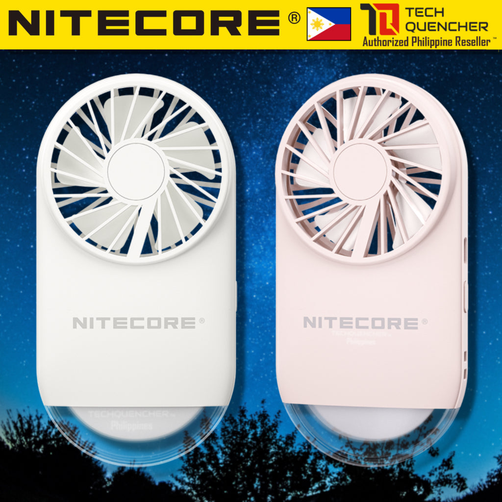 Nitecore NEF02 Multipurpose Pocket Fan - LED Light - 1200mAh USB-C Rechargeable Battery - 97 grams