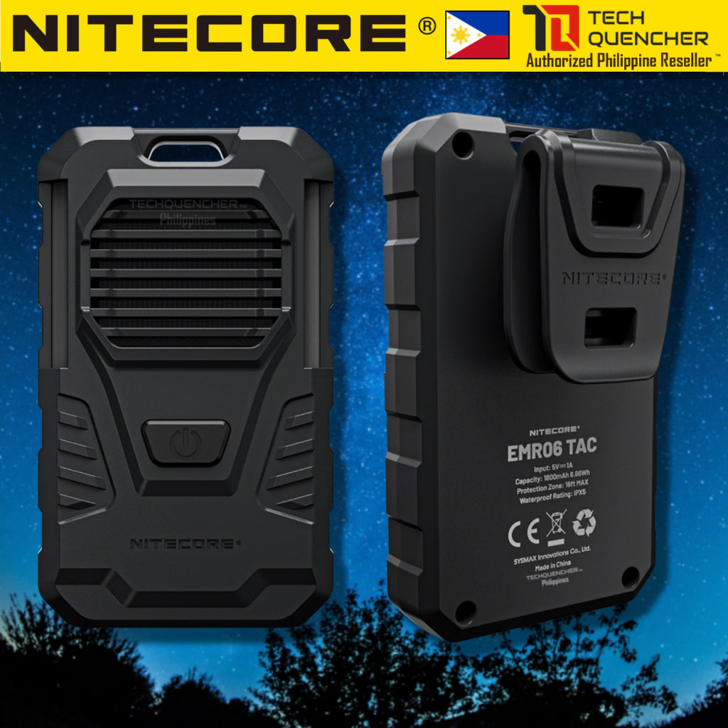 Nitecore EMR06 TAC - Portable Electronic Multipurpose Repeller - 1800mAh Battery- USB-C Input - 98g