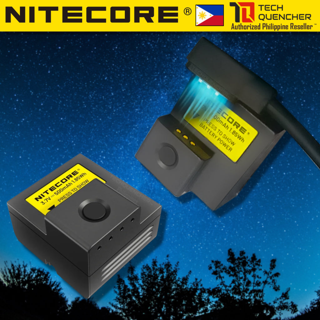 Nitecore PLB500 Battery with Charging Cable for NPL25 Flashlight - 500 mAh - USB-C Rechargeable