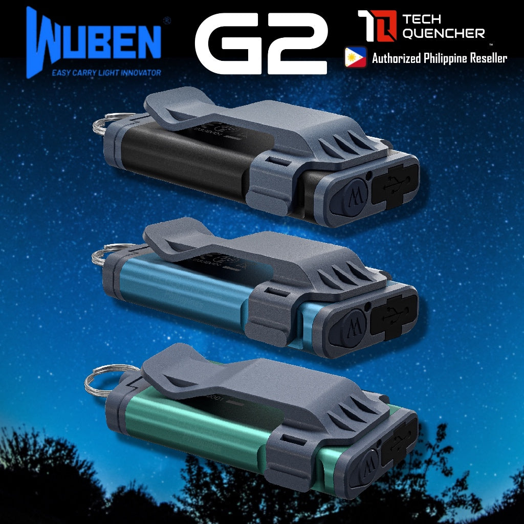 Wuben G2 Flashlight - 500 Lumens - Lightweight 28 grams - USB-C Rechargeable Battery - Magnetic Tail