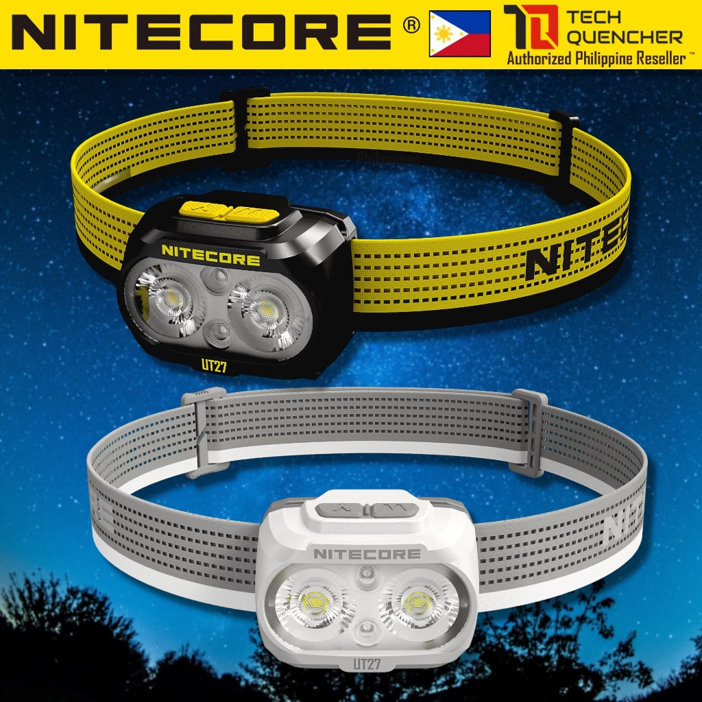 Nitecore UT27 GEN3 Headlamp 800 Lumens - USB-C - Dual Power - Triple Light Source - 3000K + 6000K