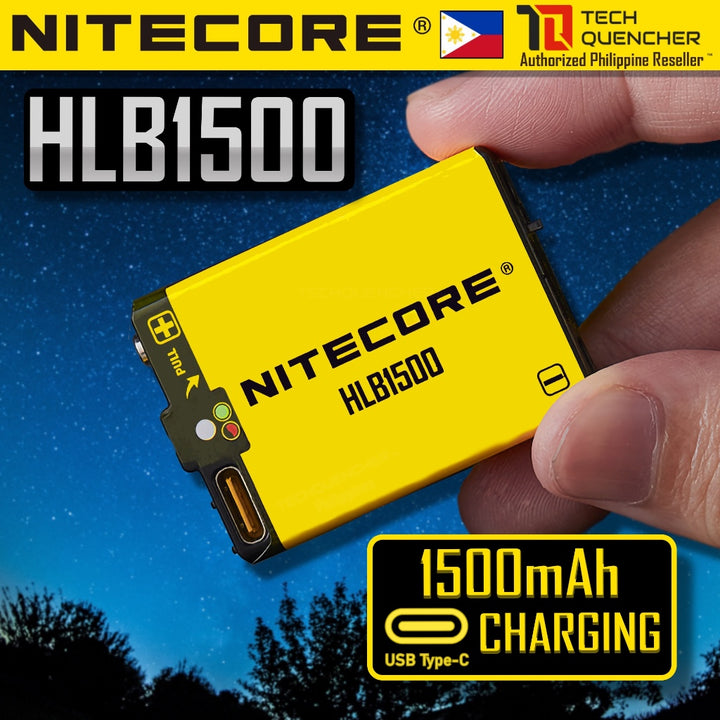 Nitecore HLB1500 Battery - 1500mAh for UT27 - Bubble - HA13  - USB-C Rechargeable - Light Indicator