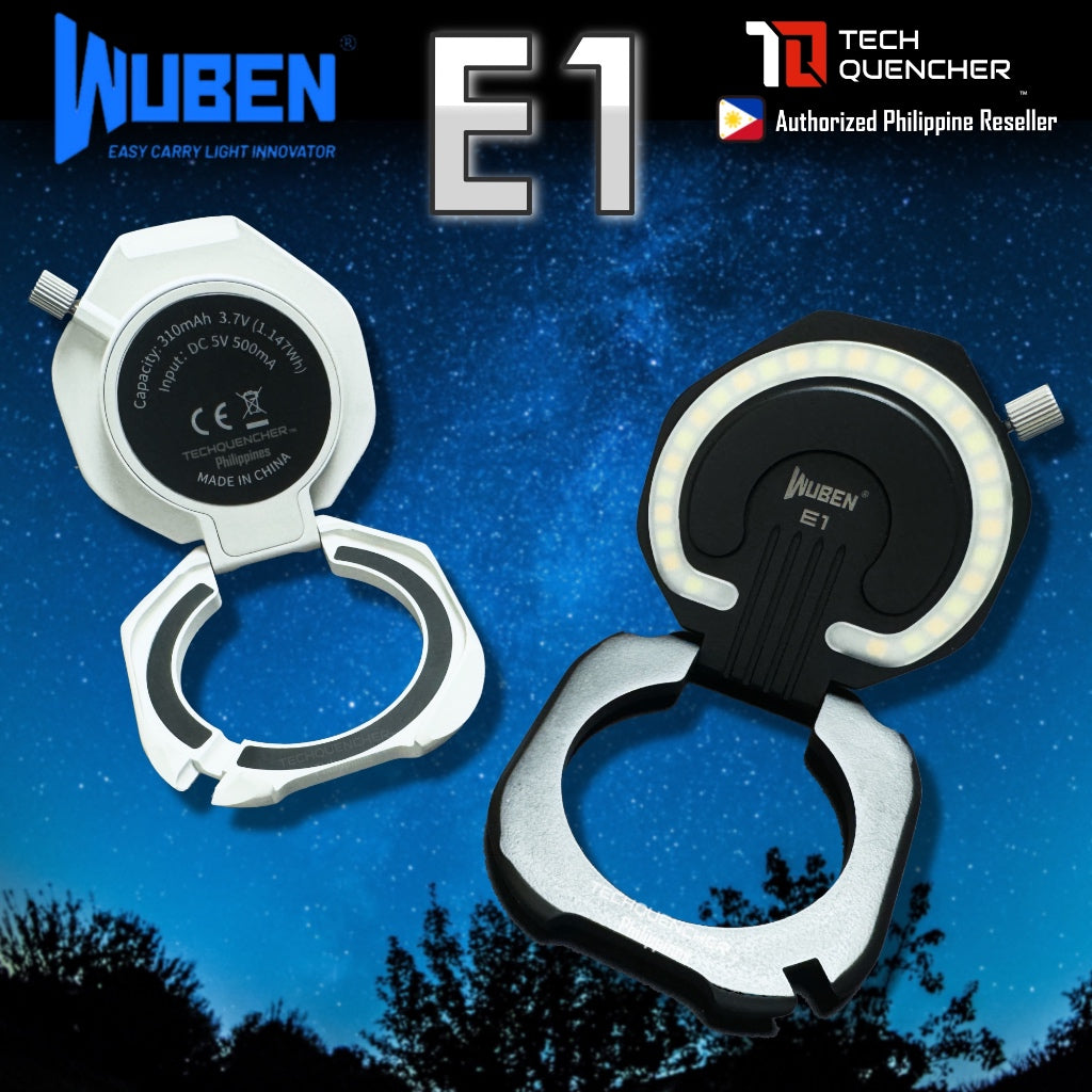 Wuben E1 Magnesium Flashlight - 300 Lumens - Magsafe Compatible - 3 Color Temperature - USB C - EDC