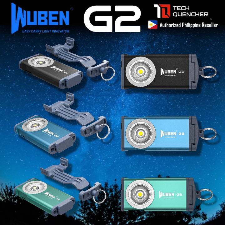 Wuben G2 Flashlight - 500 Lumens - Lightweight 28 grams - USB-C Rechargeable Battery - Magnetic Tail