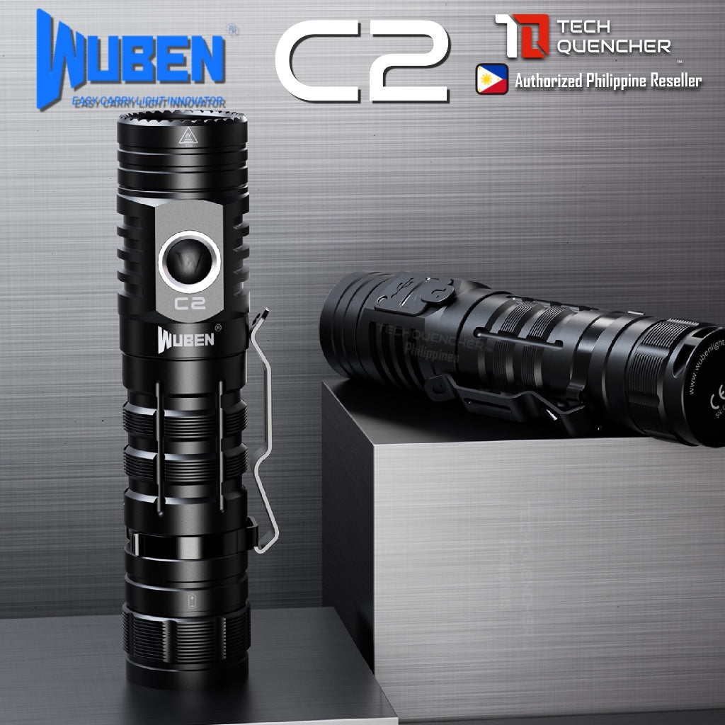 Wuben C2 Flashlight - 2000 Lumens - Powerbank Mode - USB-C Rechargeable - 21700 - 4800mAh Battery