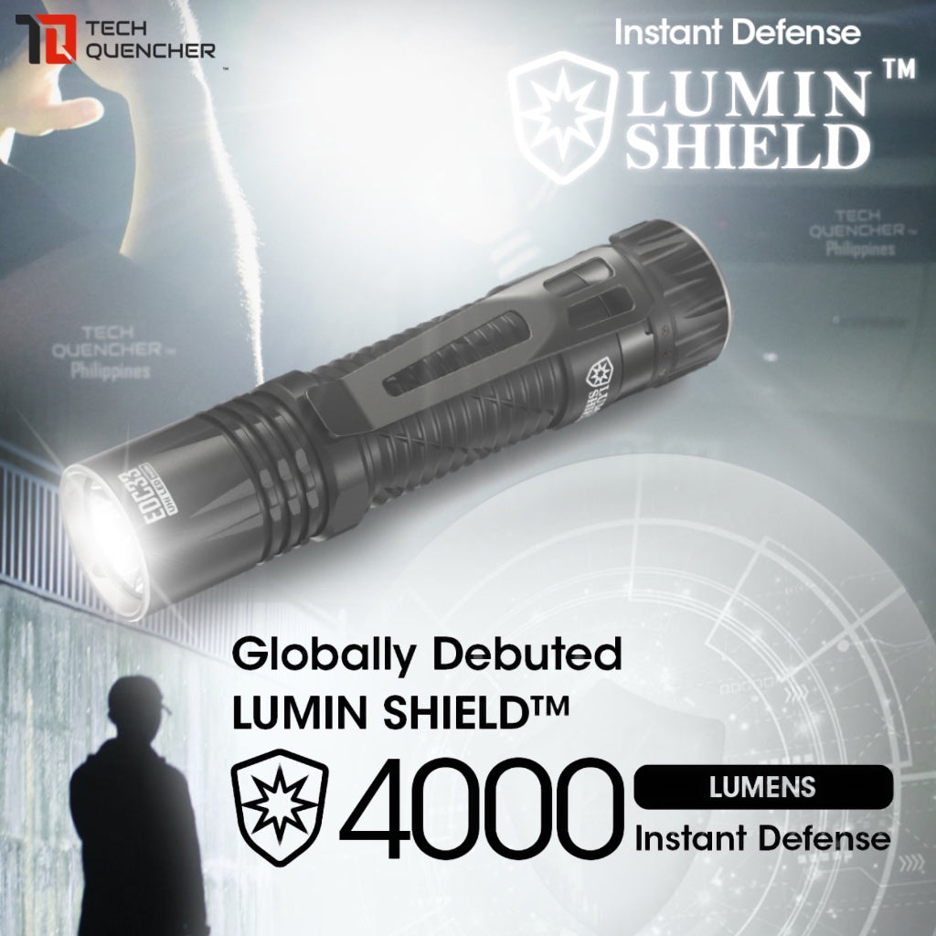 Nitecore EDC33 Flashlight with Lumin Shield - 4000 Lumens  - USB-C Rechargeable - 450m beam  - IP68