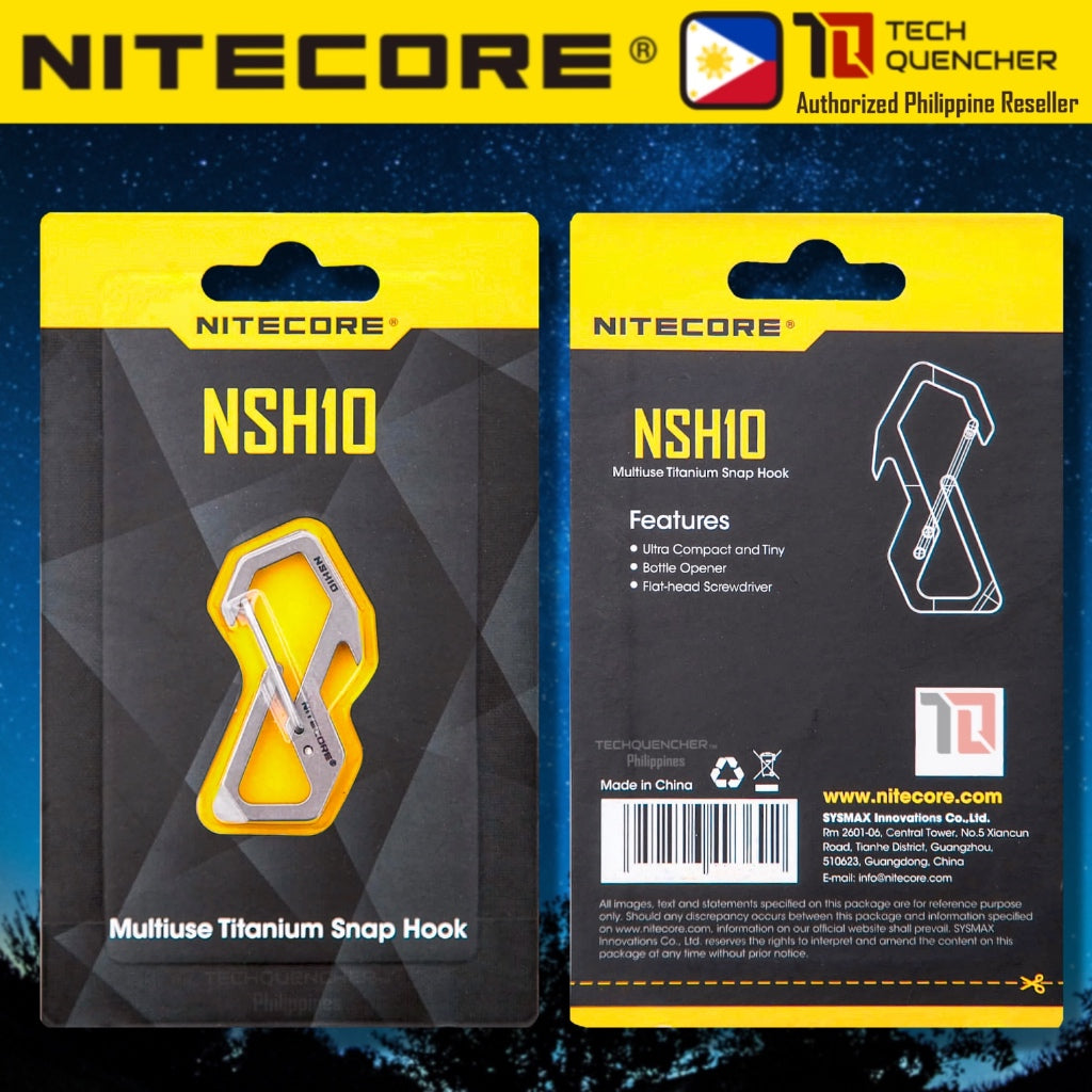 Nitecore NSH10 Titanium Carabiner Snap Hook Multi-Tool