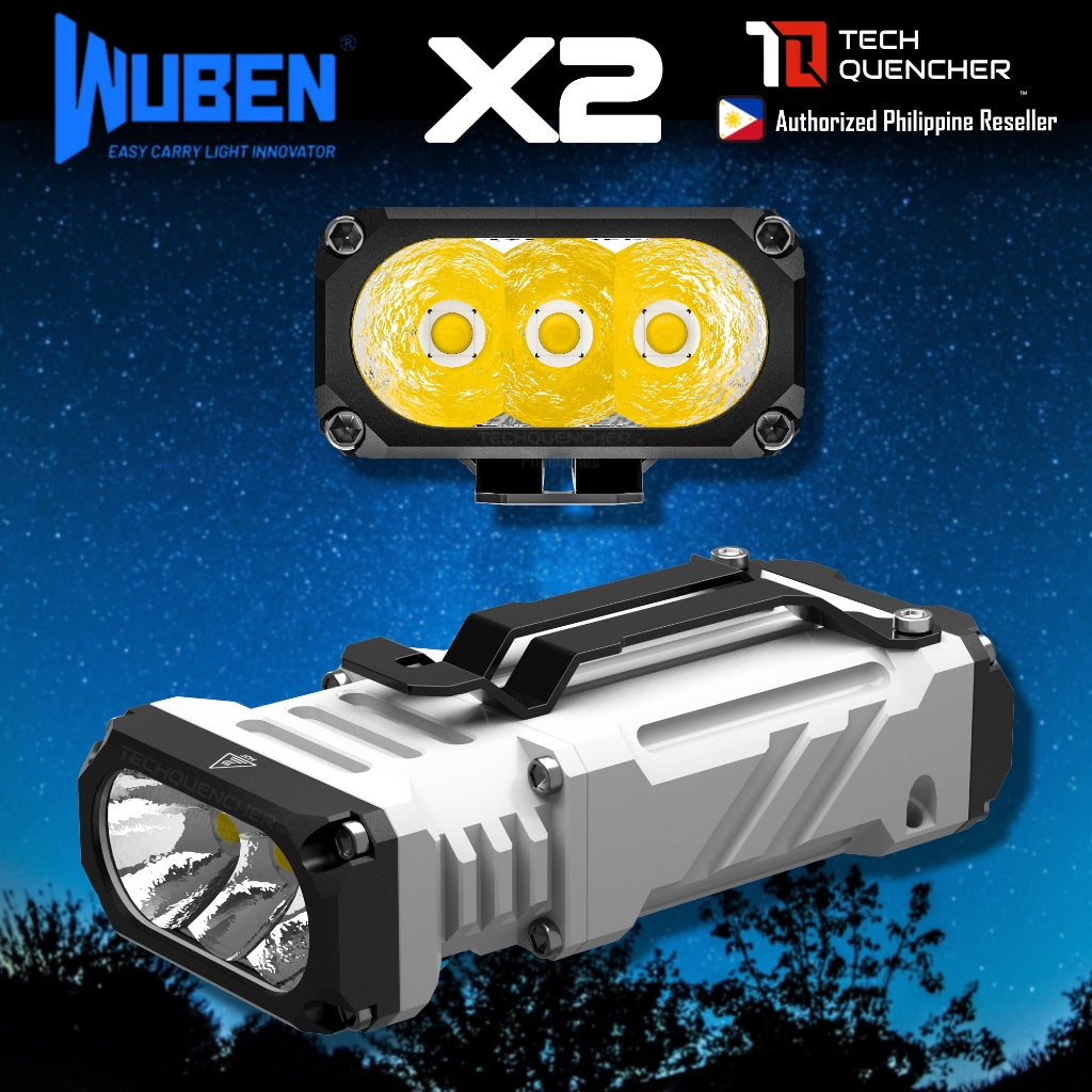 Wuben X2 Flashlight - 2500 Lumens -146 meters - USB-C Charging 2000 mAh Li-Ion Battery - IP68