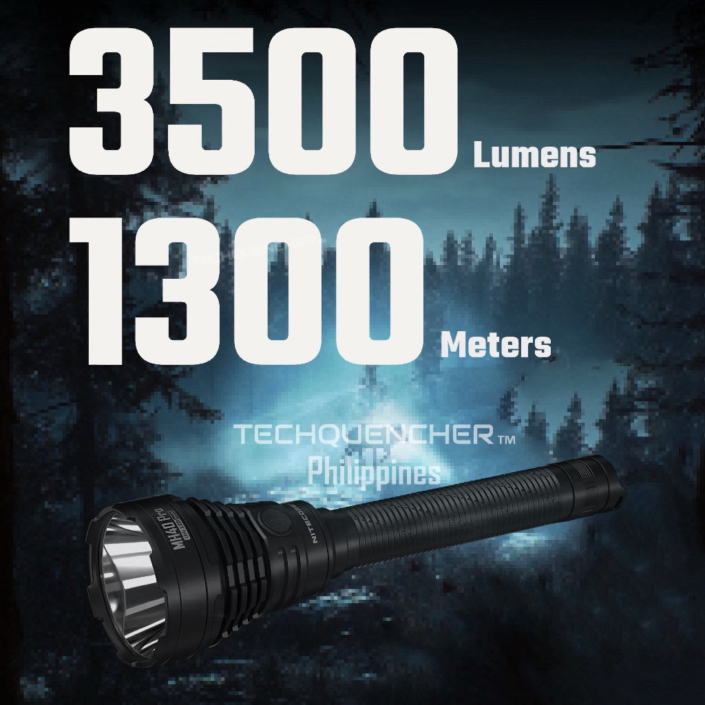 Nitecore MH40 Pro Flashlight - 3500 Lumens - 1300 Meters - Ultra Long Range -Wireless Remote -IP68