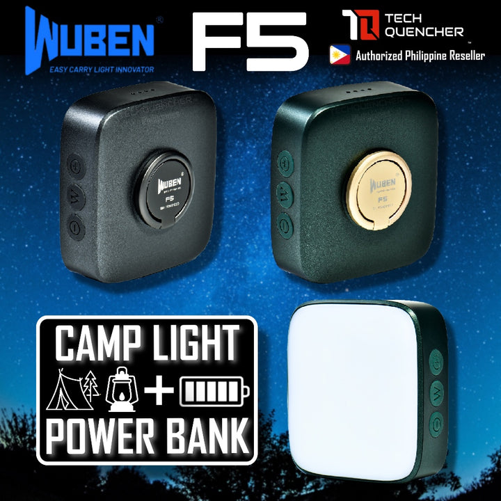 Wuben F5 Camping Light - Power Bank - 3 Color Temperature - USB-C Rechargeable 5200mAh Battery -IP64