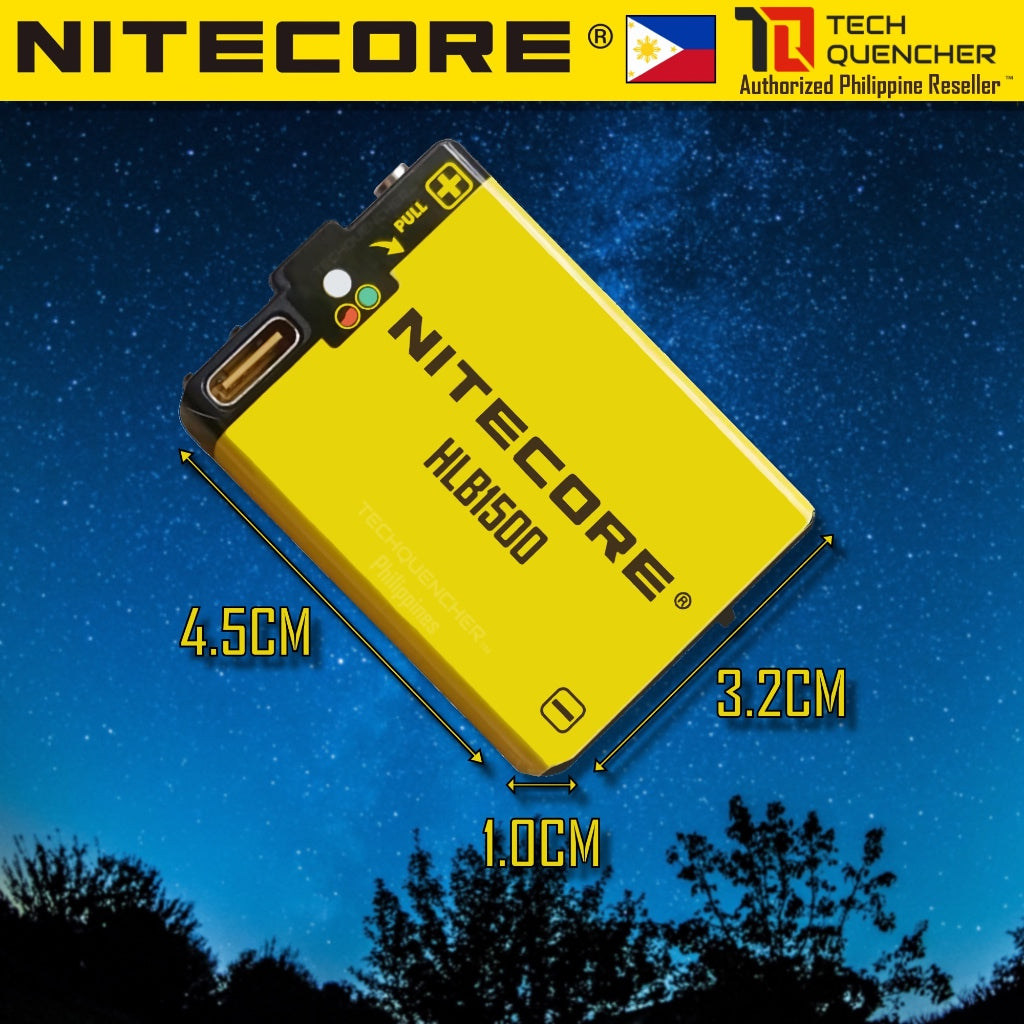 Nitecore HLB1500 Battery - 1500mAh for UT27 - Bubble - HA13  - USB-C Rechargeable - Light Indicator