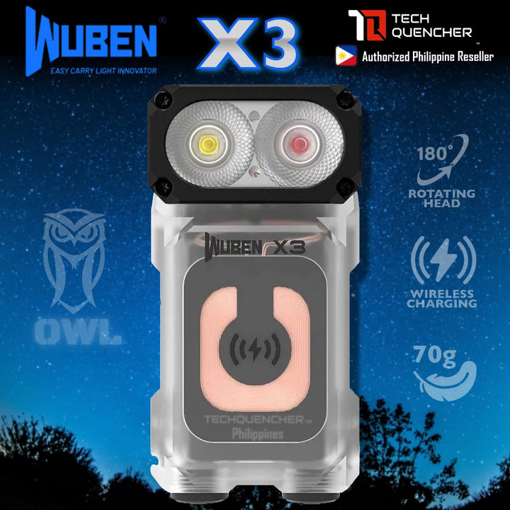Wuben X3 Flashlight - 700 Lumens -Rotating Head - Wireless Charging - Magnetic Base - Mini EDC