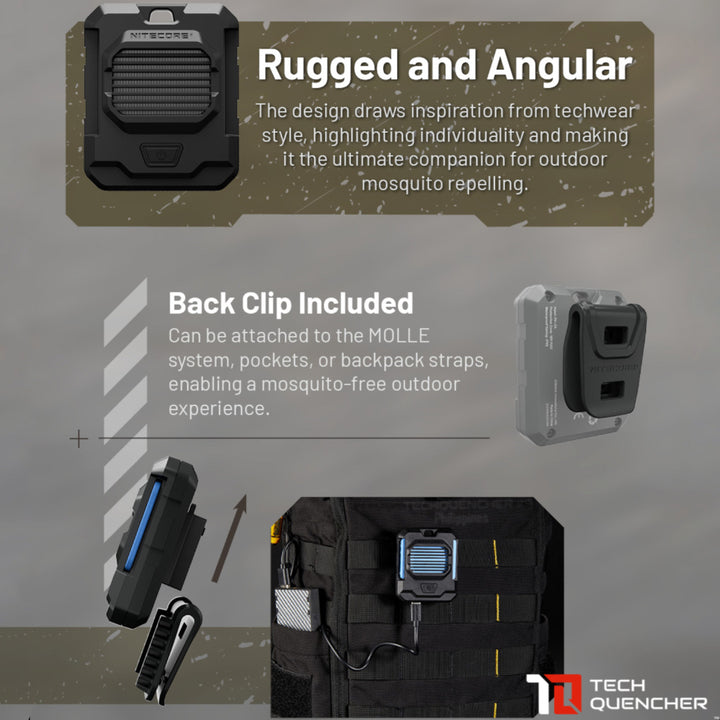 Nitecore EMR05 TAC - Ultra Portable Electronic Multipurpose Repeller - USB-C - External Power Source