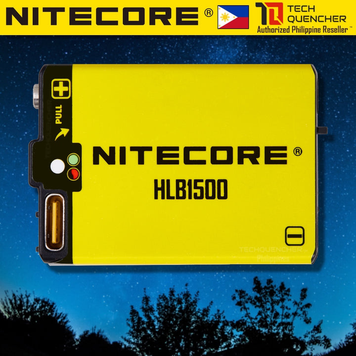 Nitecore HLB1500 Battery - 1500mAh for UT27 - Bubble - HA13  - USB-C Rechargeable - Light Indicator
