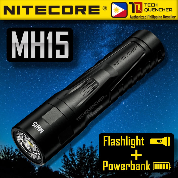 Nitecore MH15 Flashlight - Powerbank - 2000 Lumens - 5000mAh - USB-C Rechargeable - QC18W - IP68