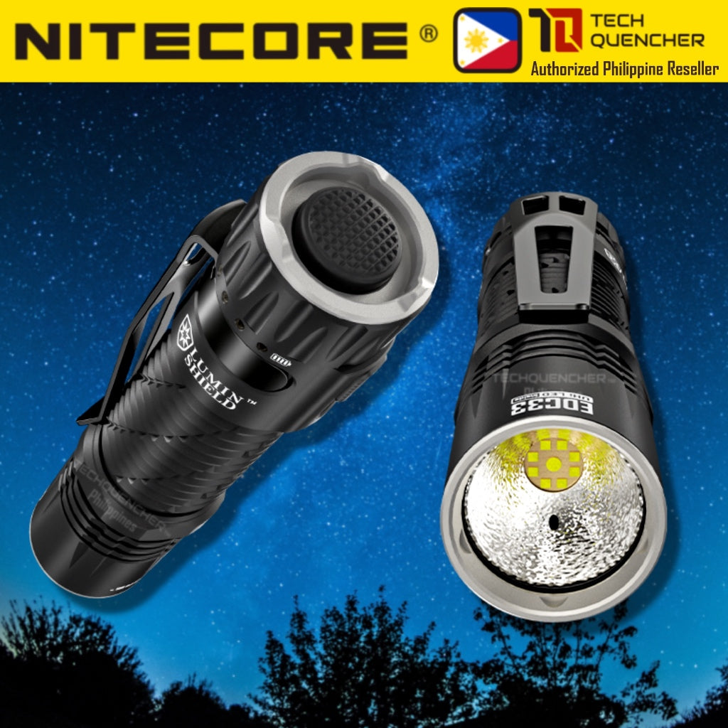 Nitecore EDC33 Flashlight with Lumin Shield - 4000 Lumens  - USB-C Rechargeable - 450m beam  - IP68