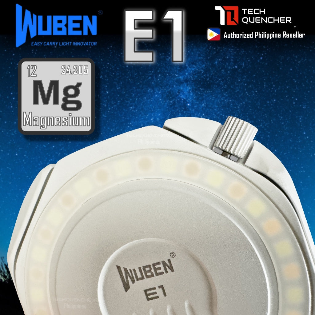 Wuben E1 Magnesium Flashlight - 300 Lumens - Magsafe Compatible - 3 Color Temperature - USB C - EDC