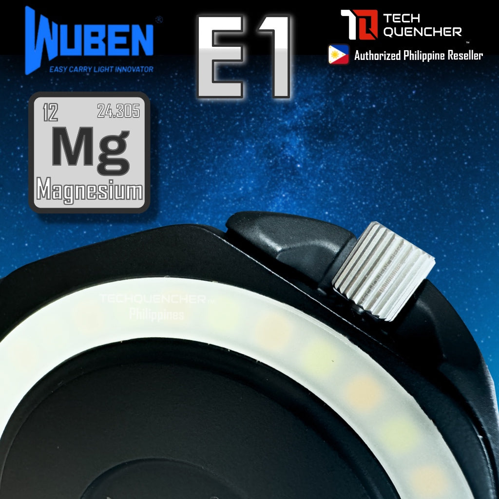 Wuben E1 Magnesium Flashlight - 300 Lumens - Magsafe Compatible - 3 Color Temperature - USB C - EDC