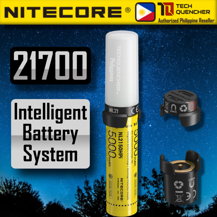 Nitecore Intelligent Battery System - NL2150HPi 5000mAh - ML21 Magnetic Light - MPB21  Powerbank