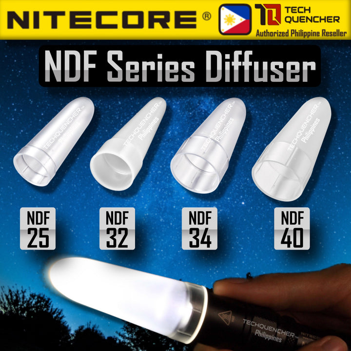 Nitecore NDF25 - NDF32 - NDF34 - NDF40 Flashlight White Diffuser - Cone Wand Attachment