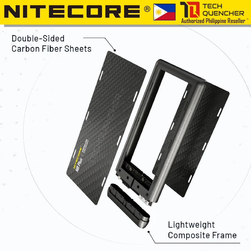 Nitecore NB Plus Powerbank - 10000mAh - IPX7 - Waterproof -Lightweight - 155g - Carbon Fiber - 22.5W