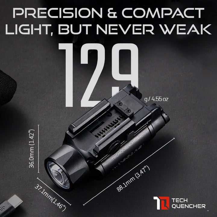 Nitecore NPL35 Flashlight - 2000 Lumens - 412m - 1900mAh Battery- USB-C Charging - Strobe - 129g