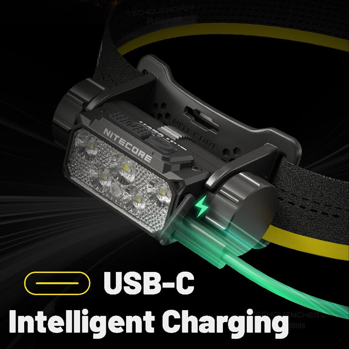 Nitecore HC70 UHE Headlamp 1600 Lumens - USB-C Rechargeable - 6000mAh Battery - 156 meter - IP68
