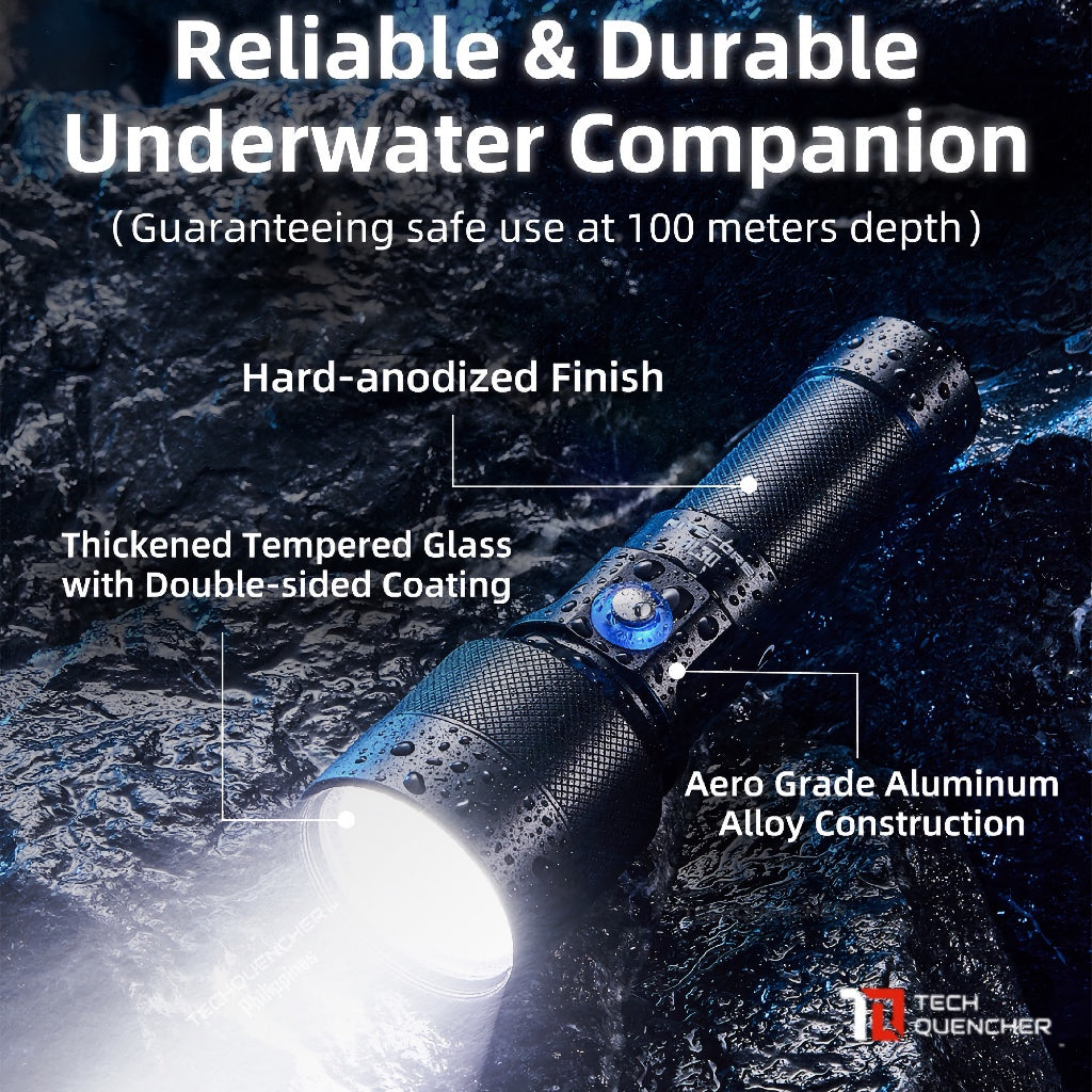 Nitecore DL30 Diving Flashlight - Waterproof - 100m Submersible - 1100 Lumens - USB-C Charging -IP68