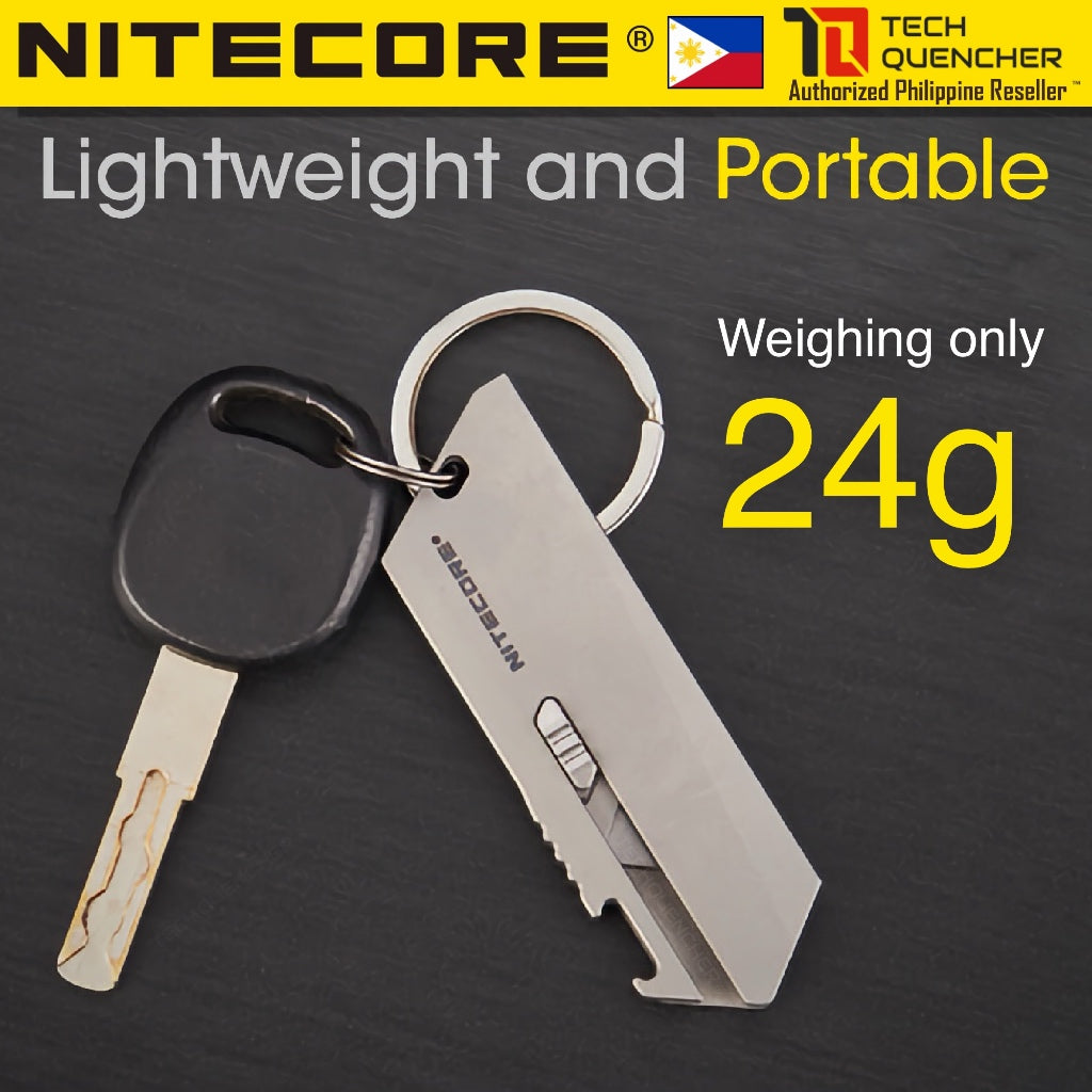 Nitecore NTK09 Titanium Utility Tool - Lightweight 49grams - Premium EDC Keychain - Replaceable Tip