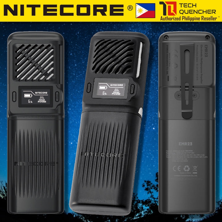 Nitecore EMR23 Electronic Mosquito Repeller + 8000mAh Powerbank - USB-C Fast Charging - OLED - IPX5