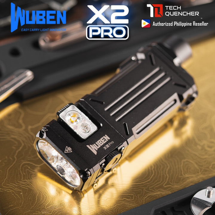 Wuben X2 Pro Flashlight - RGB & UV - 1500 Lumens - Dual Light Source - USB-C Rechargeable -AA - IP68