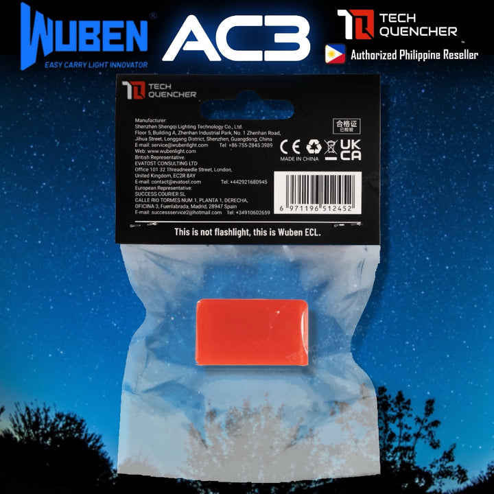 Wuben AC3 Diffuser Cap for Wuben X2 Pro and X4 Flashlight - Durable Silicone - Camping - Emergency
