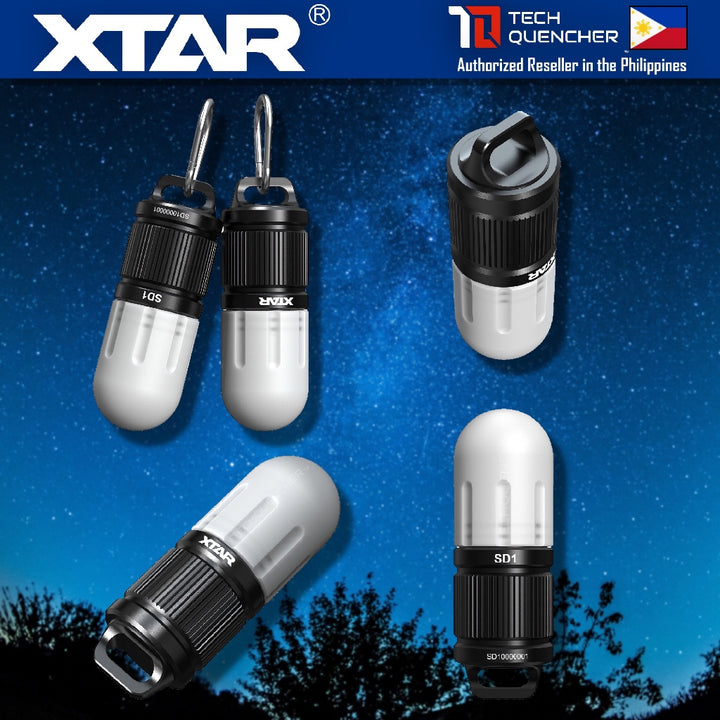 XTAR SD1 Mini Dive Beacon Flashlight - 4 Color - Waterproof - 100 meter - Rechargeable 16340 Battery