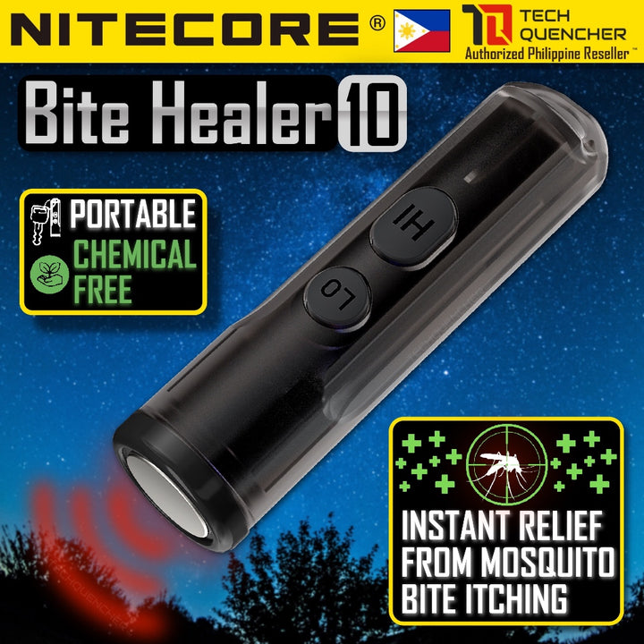 Nitecore Bite Healer 10 - Mosquito and Bug Bite Itching Relief - USB-C Rechargeable - Keychain -IP54