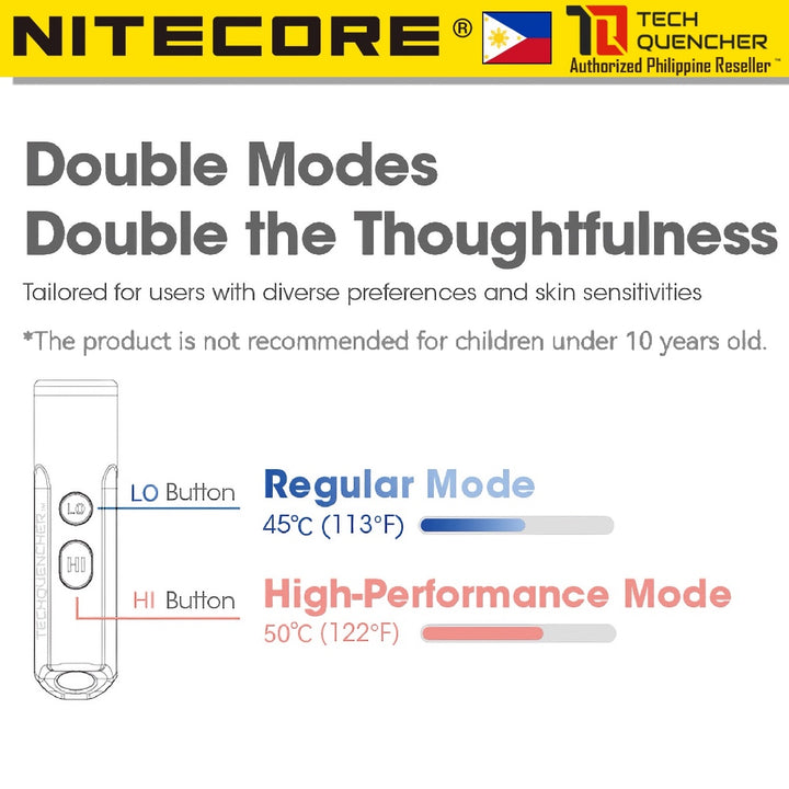 Nitecore Bite Healer 10 - Mosquito and Bug Bite Itching Relief - USB-C Rechargeable - Keychain -IP54