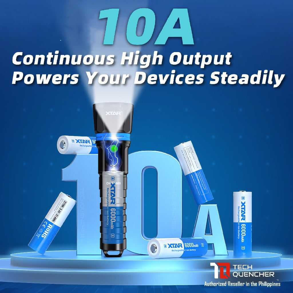 XTAR 21700 6000mAh Protected Battery - 3.6v Rechargeable - Lithium-Ion - 10A Max Discharge Current