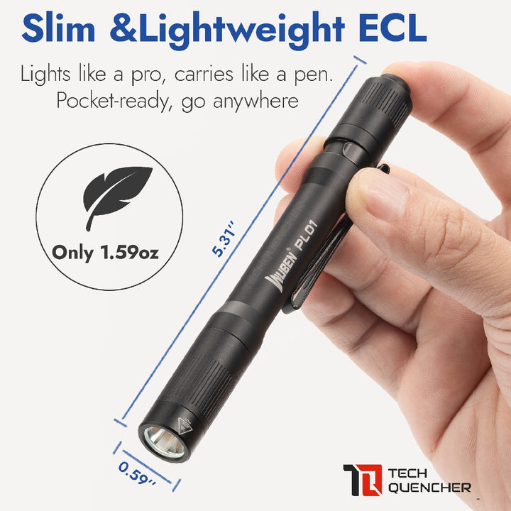 Wuben PL01 Penlight - Flashlight - 650 Lumens - USB-C Rechargeable 10880 Battery or AAA - 45g - IP68
