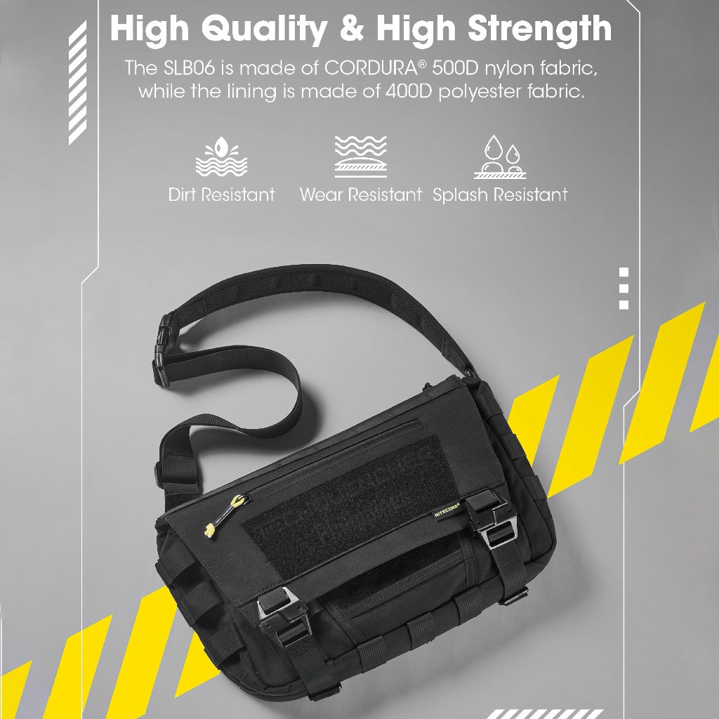 Nitecore SLB06 Crossbody Bag - Shoulder Bag - 7L - Molle System - Cordura 500D - Ipad - Nintendo