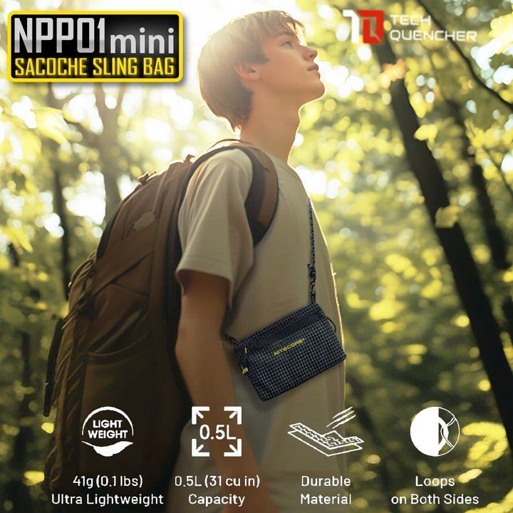 Nitecore NPP01 Mini Sacoche Sling Bag - 0.5 Liter - 41 g - Lightweight  - Water Resistant - Outdoor