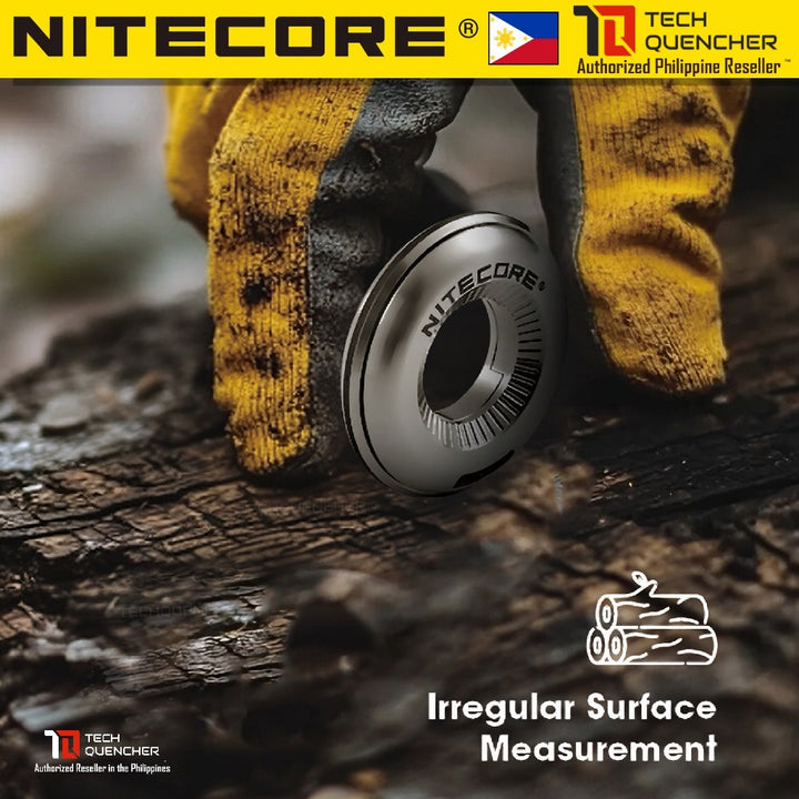 Nitecore Halo 10 Titanium Measure Ring Tool - Curve Slide Ruler - Premium EDC Fidget Toy - Pendant