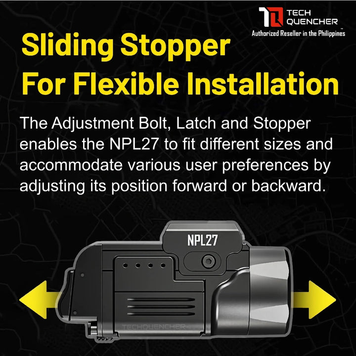 Nitecore NPL27 Flashlight 410 Meters - 650 Lumens - 500mAh Magnetic Charging Removable Battery - 73g