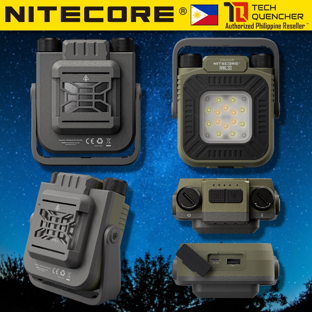 Nitecore NWL30 Outdoor Work Light - 3000 Lumens - Mosquito Repeller - 18000mAh Powerbank - USB-C