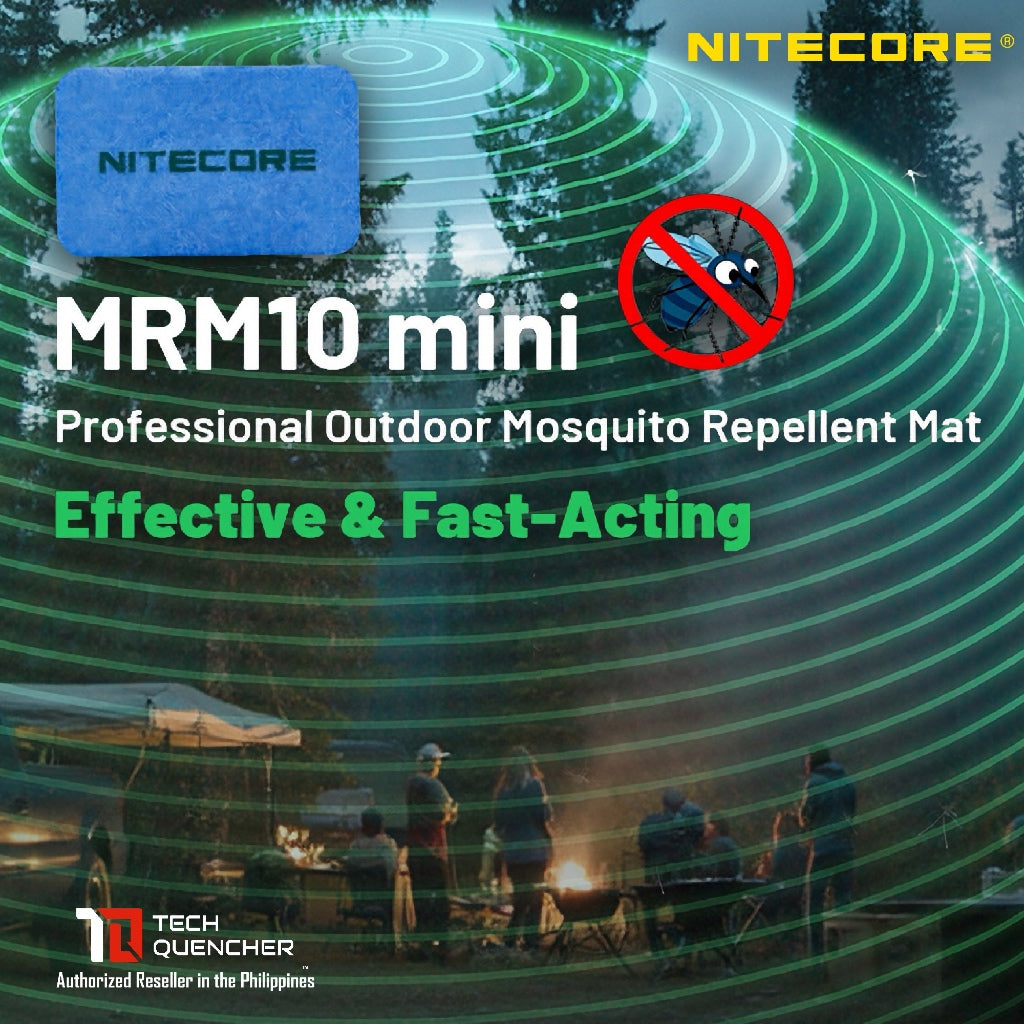 Nitecore MRM10 Mini Mosquito Repellent Mats - 60pcs +  FREE EMR11D - Up to 6 hours - For EMR23 EMR25